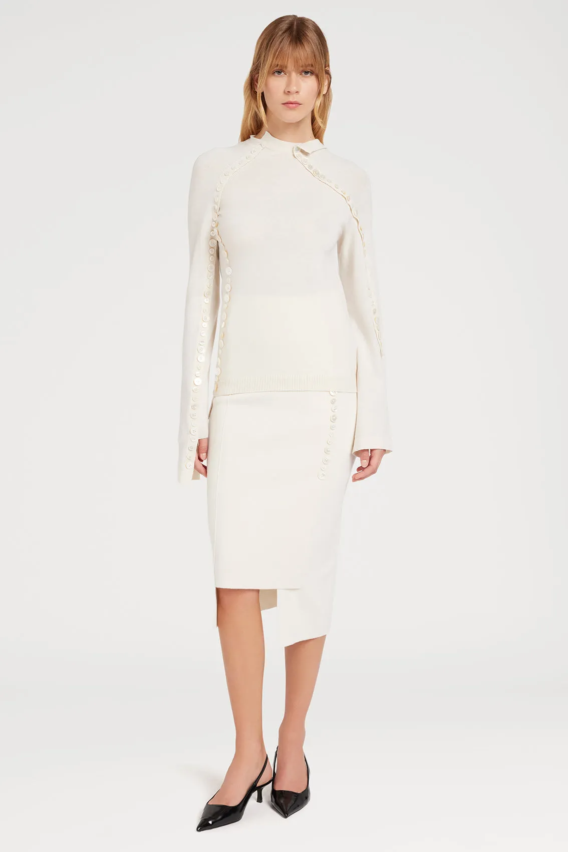 WHITE BUTTONS SLEEVE KNITWEAR sold by Ports 1961 product image thumbnail 3