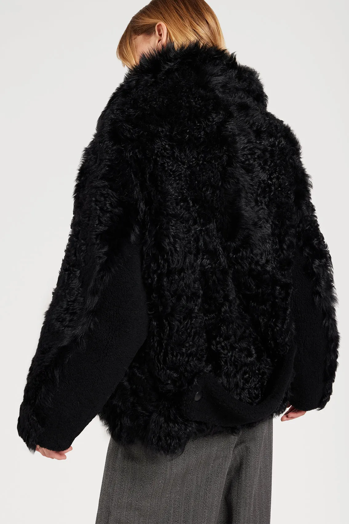 BLACK WOOLFELL COAT sold by Ports 1961 product image thumbnail 3