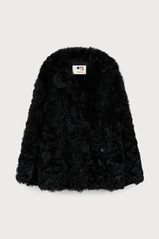BLACK WOOLFELL COAT sold by Ports 1961