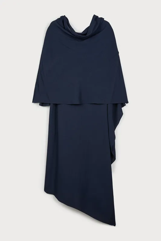 NAVY BLUE CAPE DRESS sold by Ports 1961