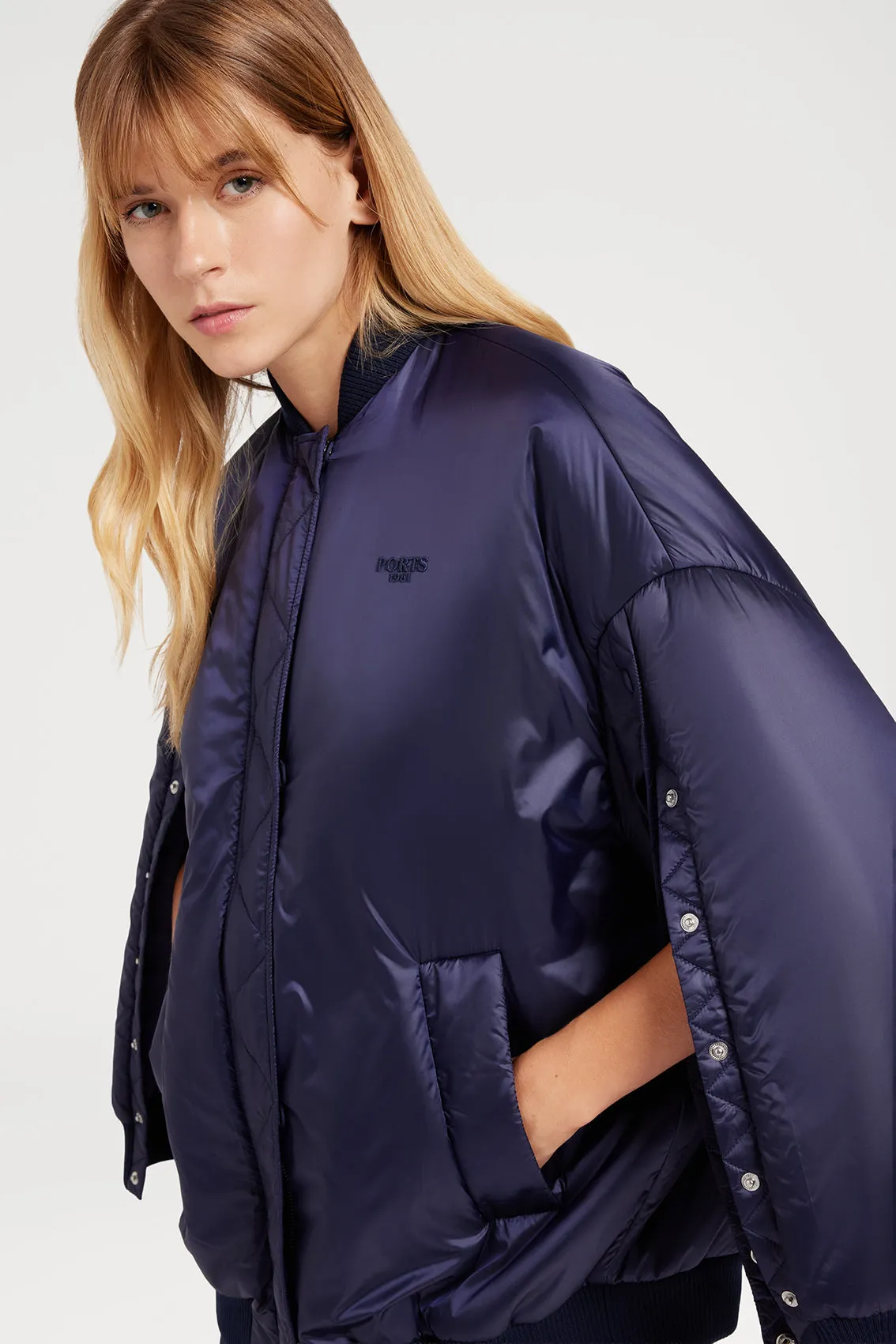 NAVY BLUE BOMBER JACKET sold by Ports 1961 product image thumbnail 2
