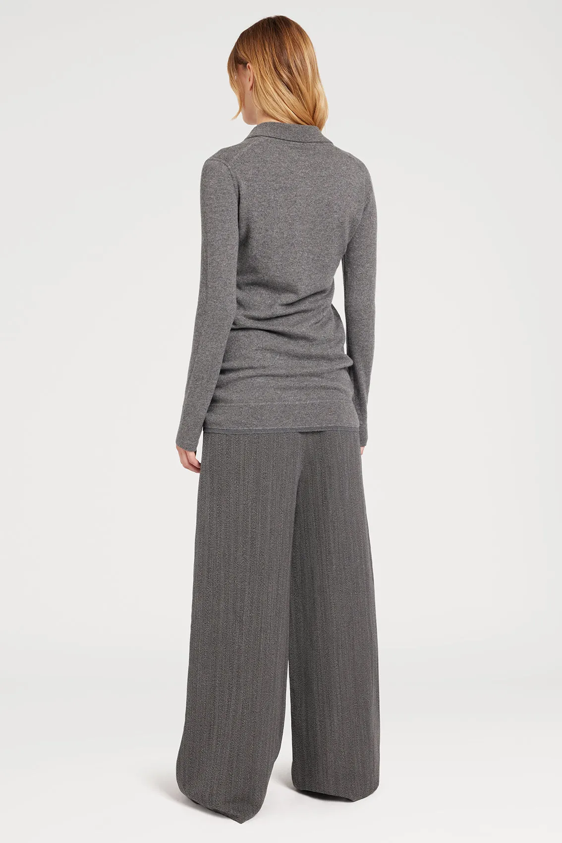 CASHMERE GREY POLO KNITWEAR sold by Ports 1961 product image thumbnail 3