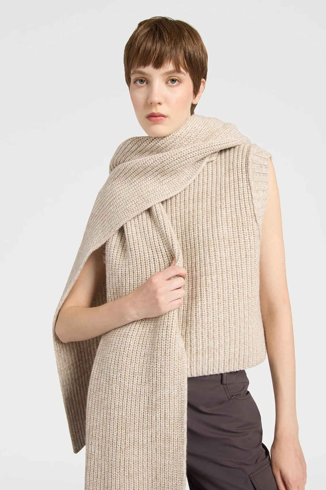 BEIGE CASHMERE WOOL KNITWEAR sold by Ports 1961 product image thumbnail 2