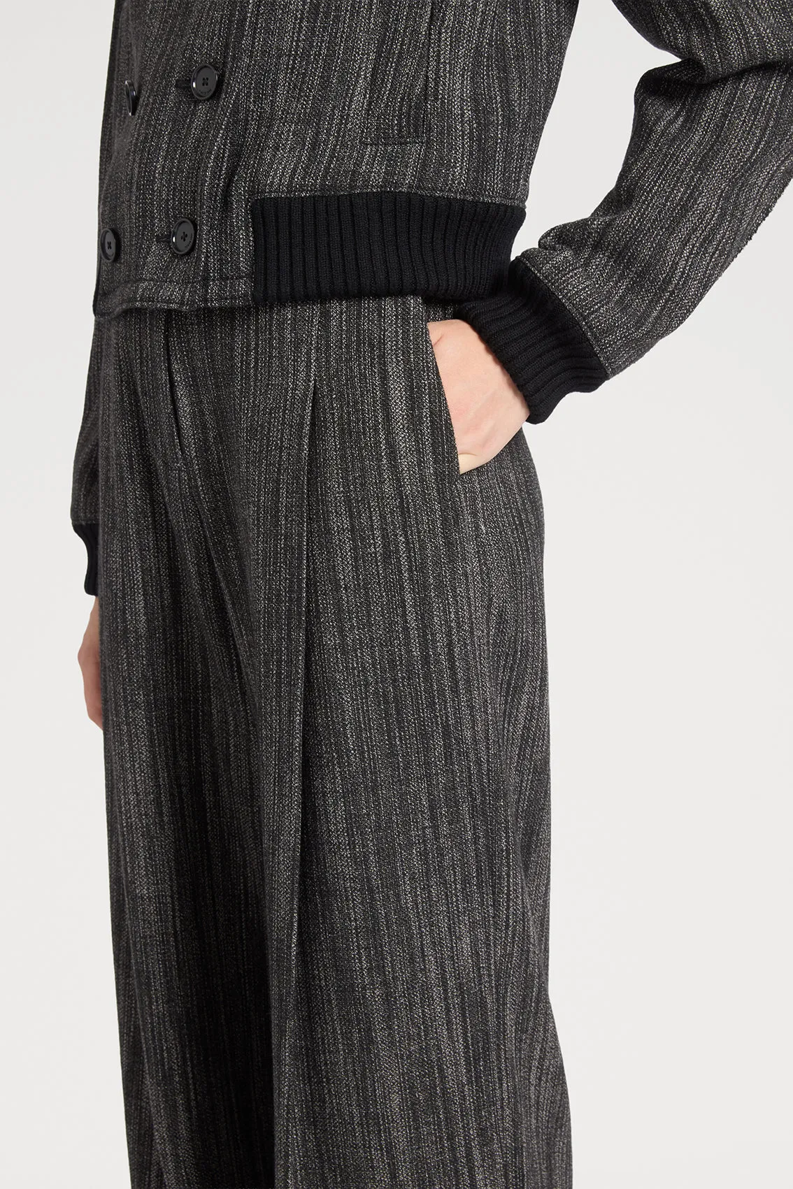 DARK GREY WIDE-LEG TROUSERS sold by Ports 1961 product image thumbnail 2