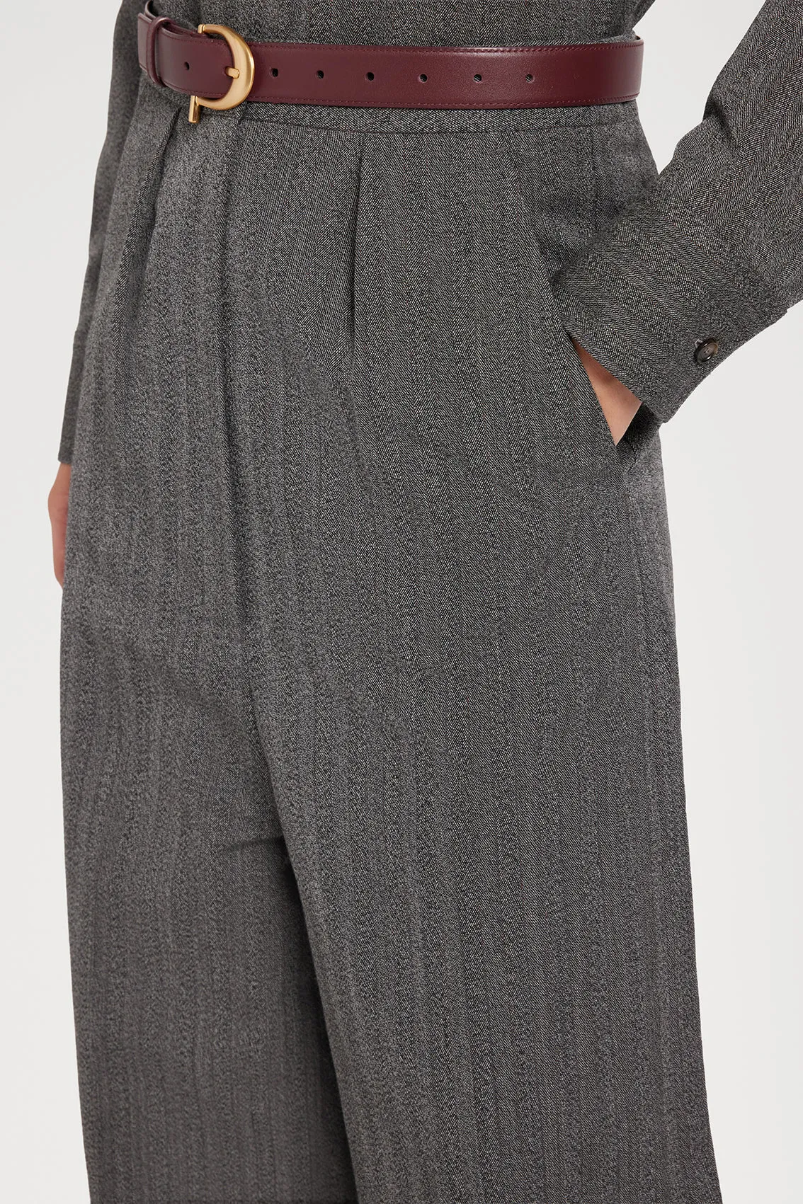 GREY COTTON WOOL PANTS sold by Ports 1961 product image thumbnail 4