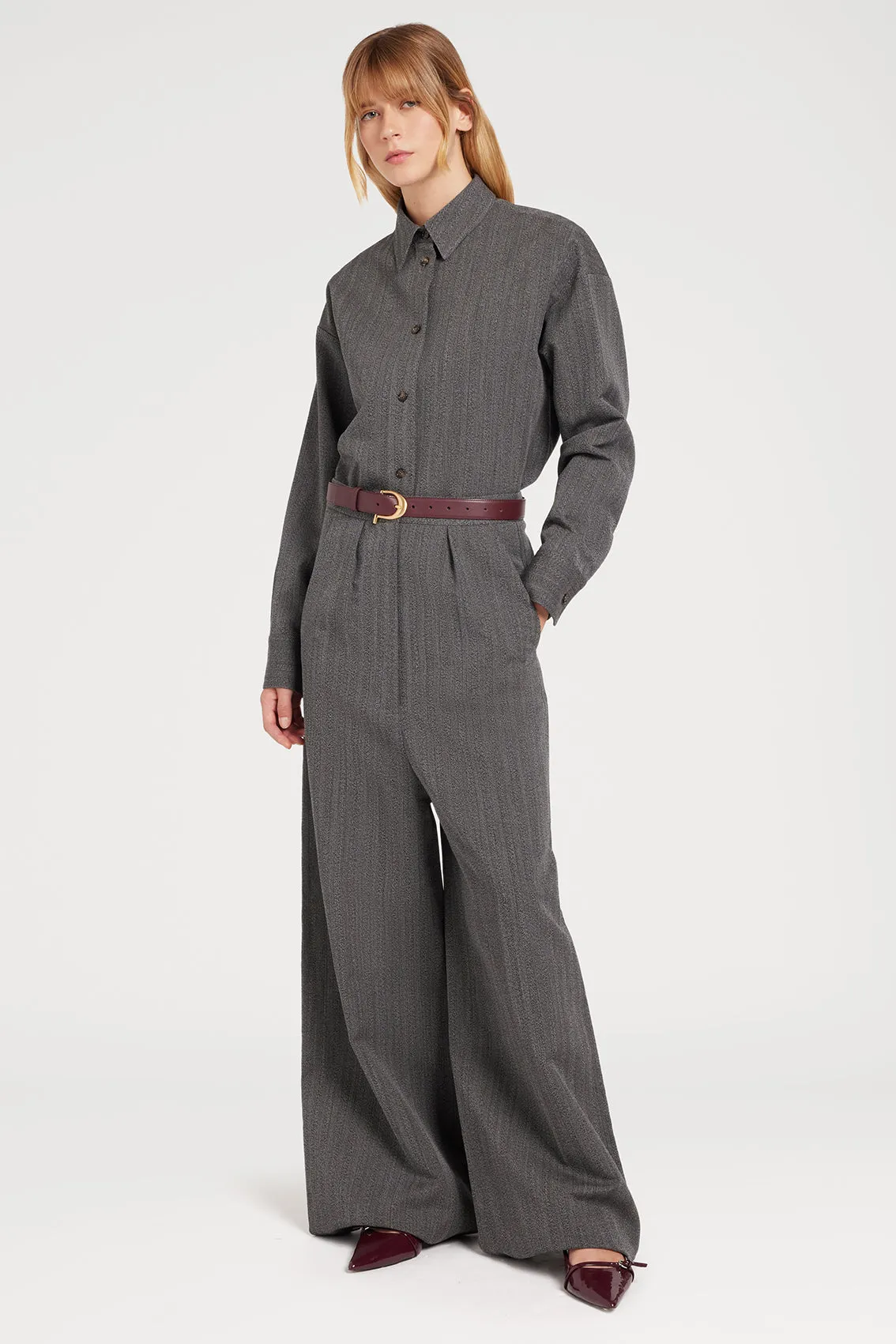 GREY COTTON WOOL PANTS sold by Ports 1961 product image thumbnail 2