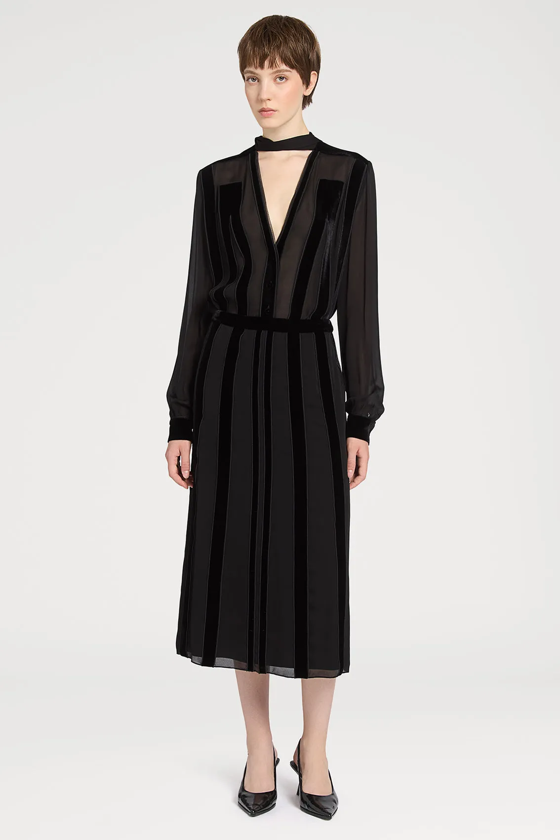 BLACK SILK SKIRT sold by Ports 1961 product image thumbnail 2