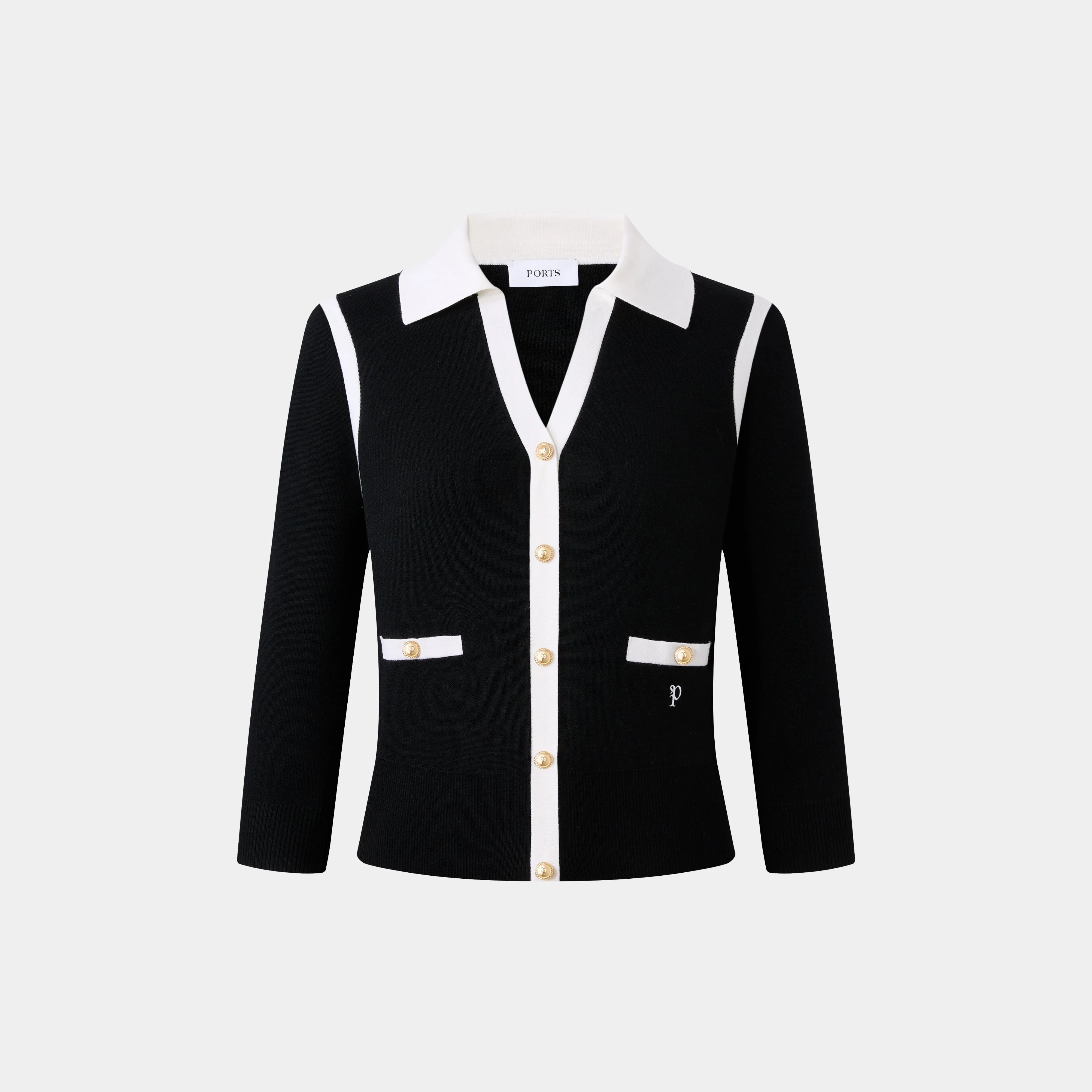 BLACK RETRO POLO sold by Ports 1961