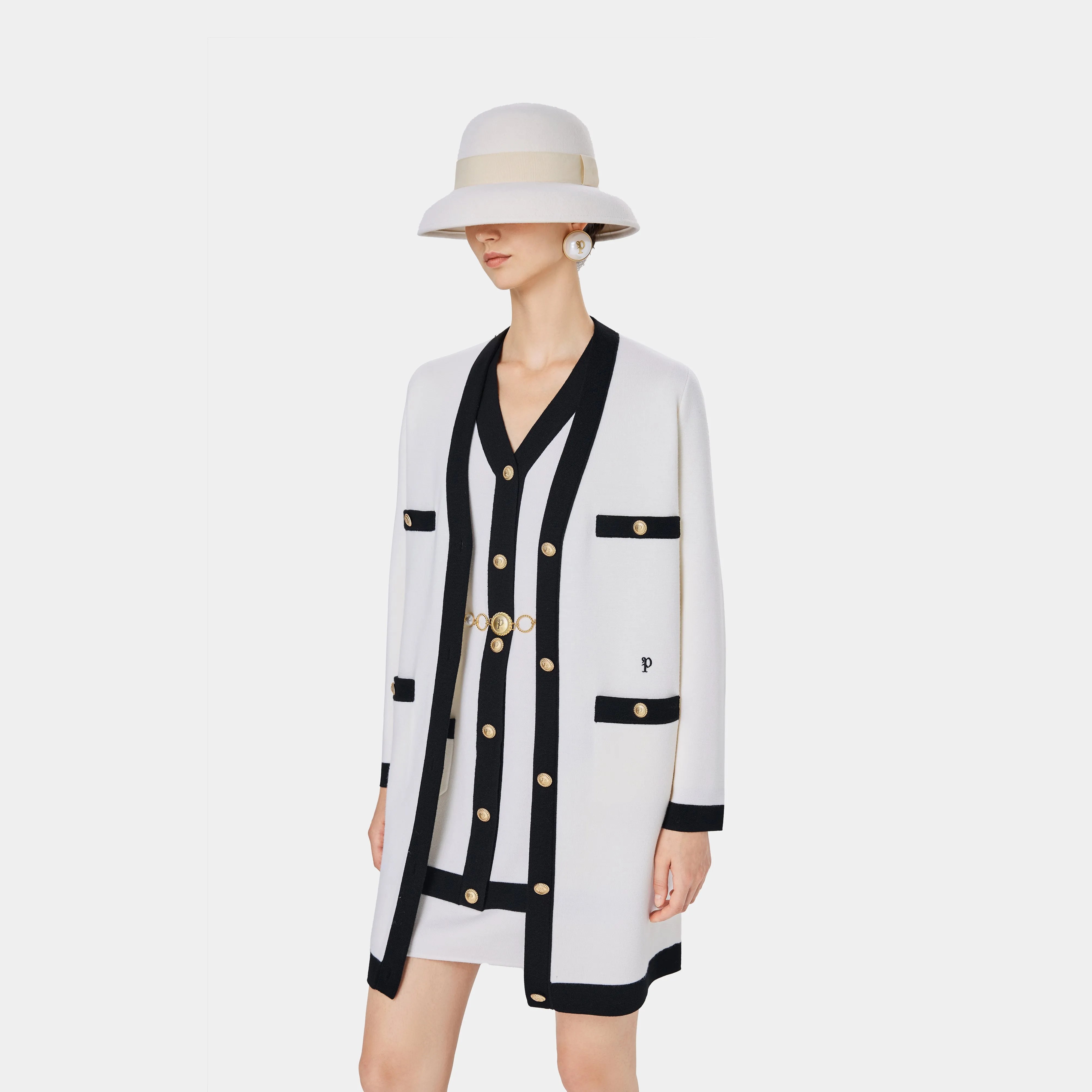BLACK TRIMMING CARDIGAN sold by Ports 1961 product image thumbnail 3