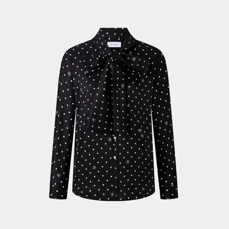BLACK POLKA DOT SHIRT sold by Ports 1961