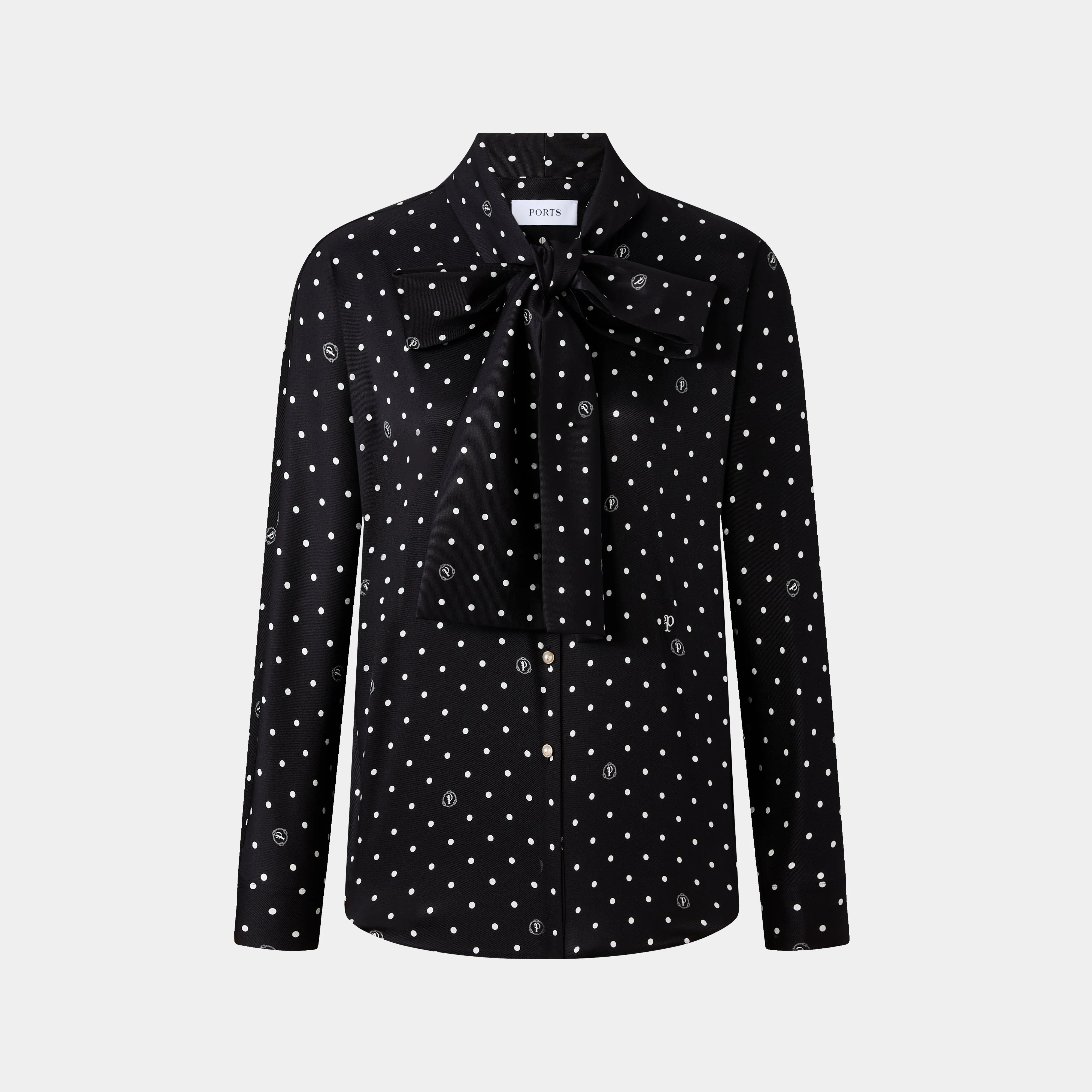BLACK POLKA DOT SHIRT sold by Ports 1961