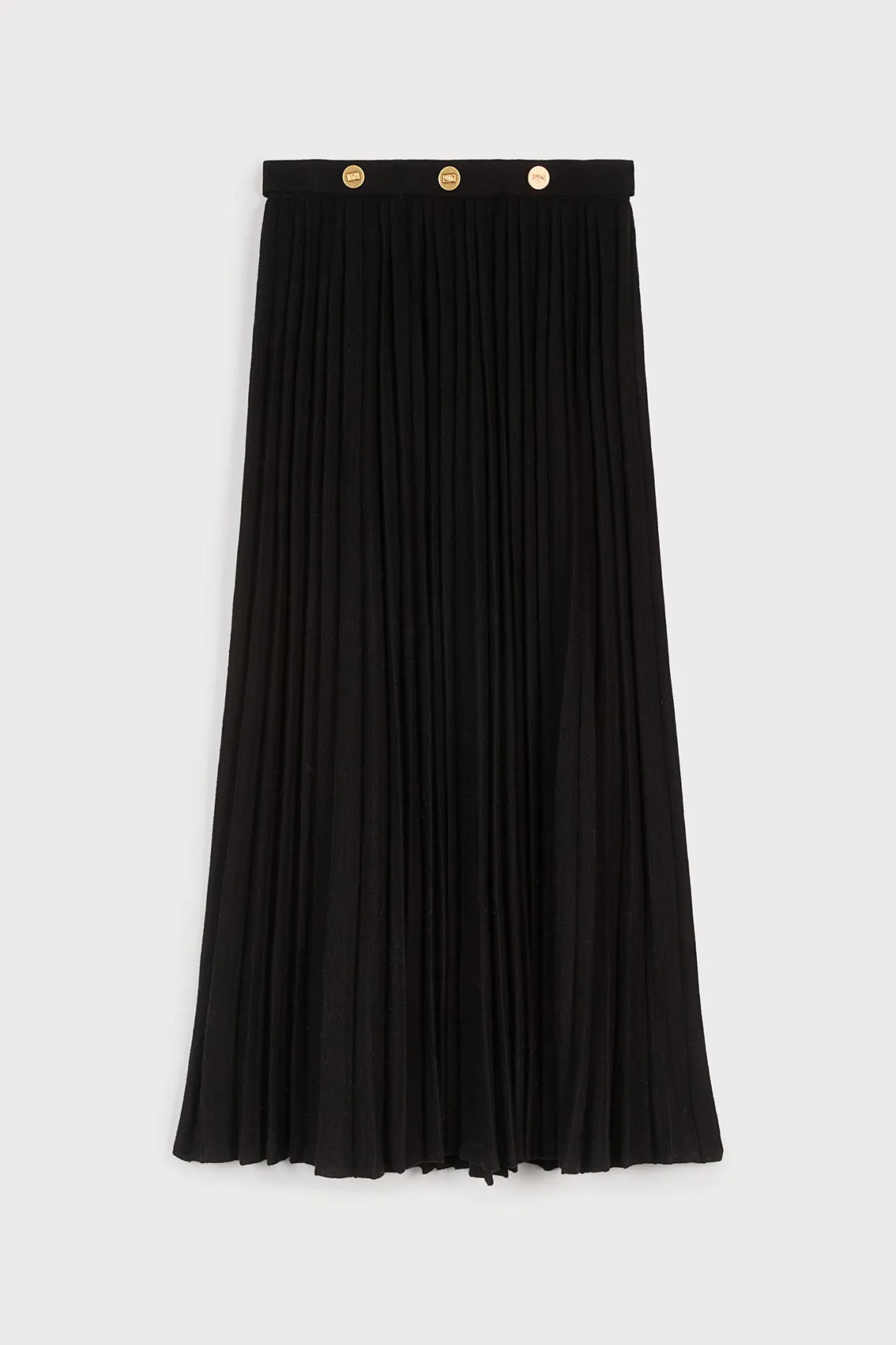 GOLD BUTTONS KNITTED SKIRT sold by Ports 1961