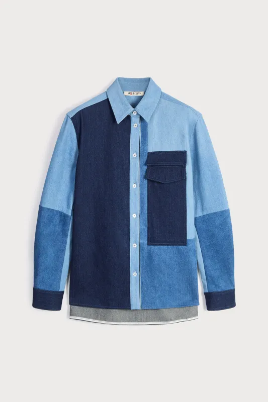 THREE-TONE DENIM SHIRT sold by Ports 1961