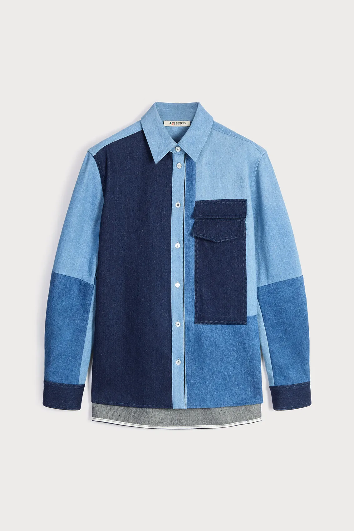 THREE-TONE DENIM SHIRT sold by Ports 1961