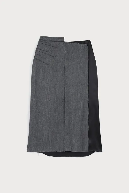 DARK GREY WOOL SKIRT sold by Ports 1961