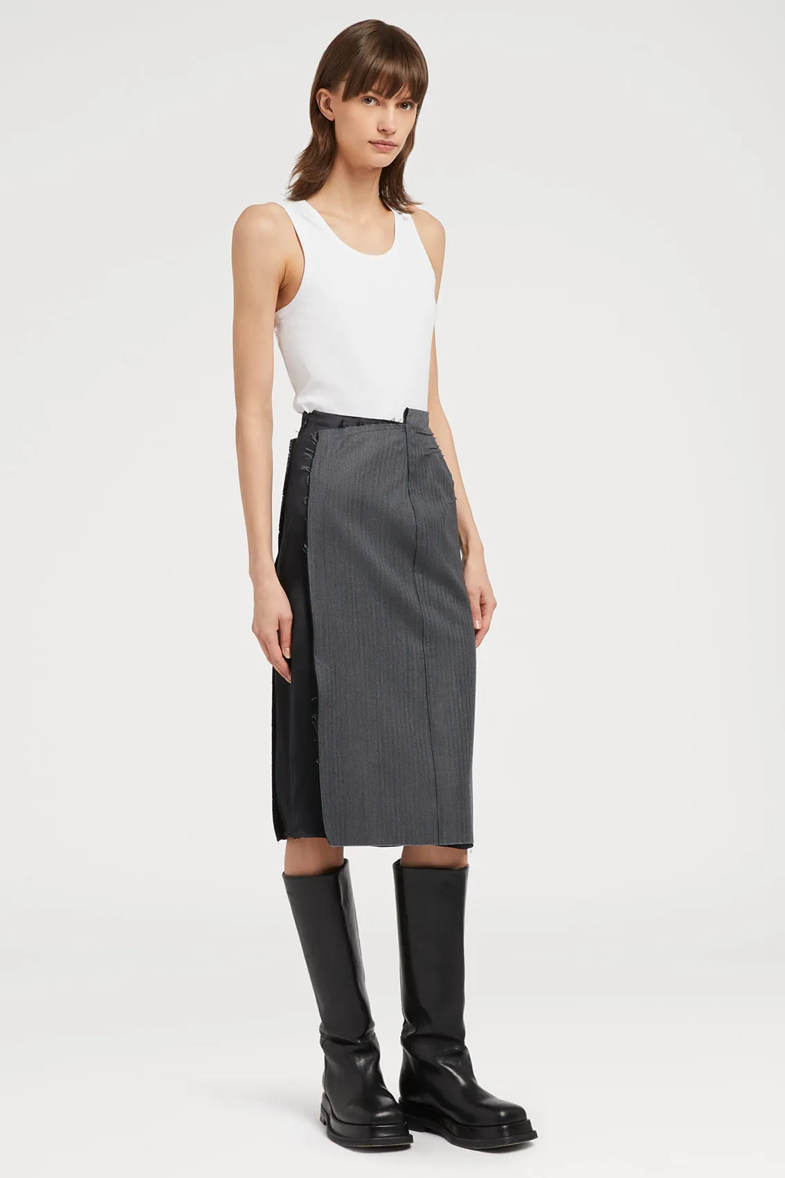 DARK GREY WOOL SKIRT sold by Ports 1961 product image thumbnail 3