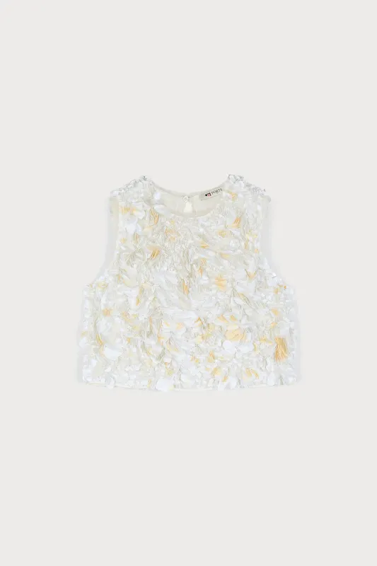 FLORAL INSPIRED GLIMMER TOP sold by Ports 1961