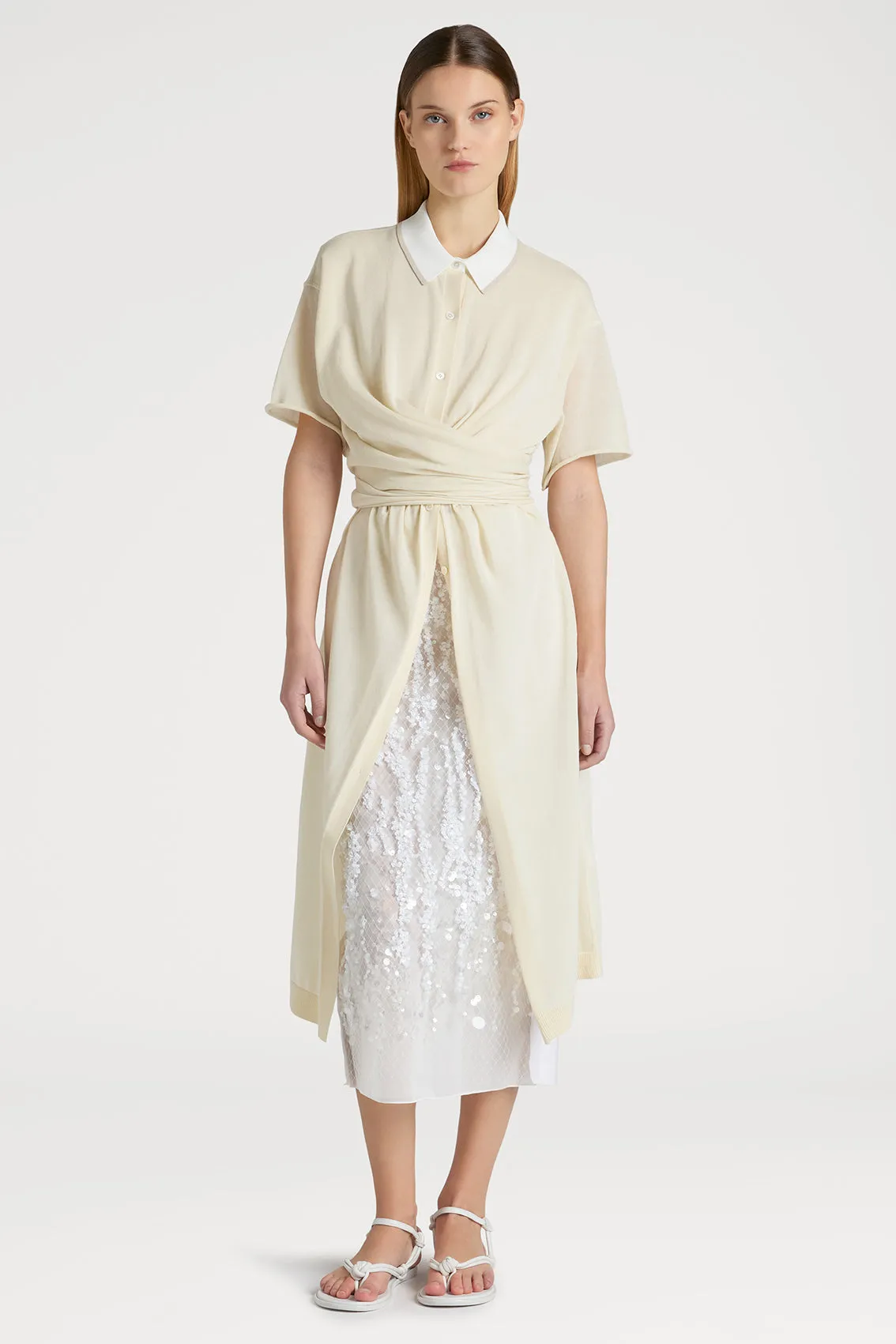 CLASSIC CREAM POLO SHIRT DRESS sold by Ports 1961 product image thumbnail 3