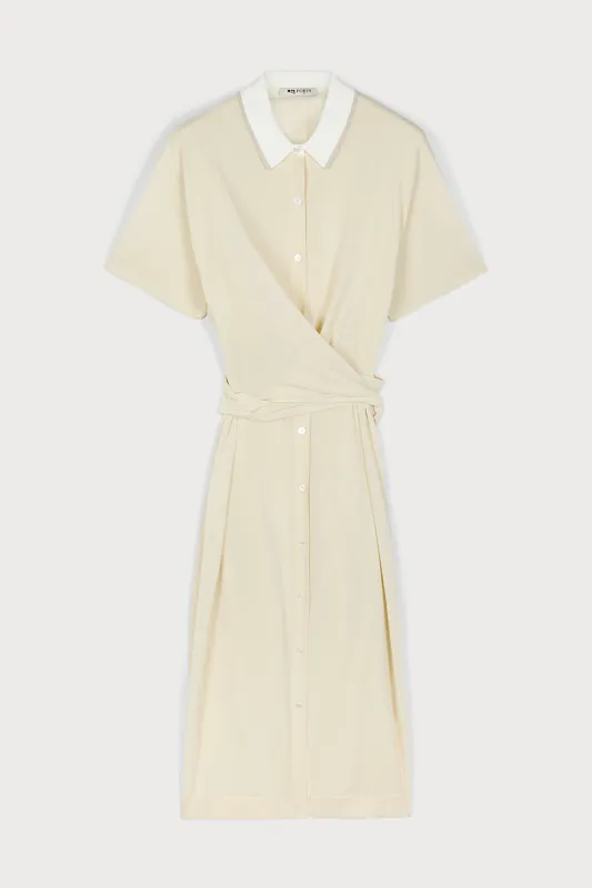 CLASSIC CREAM POLO SHIRT DRESS made by Ports 1961