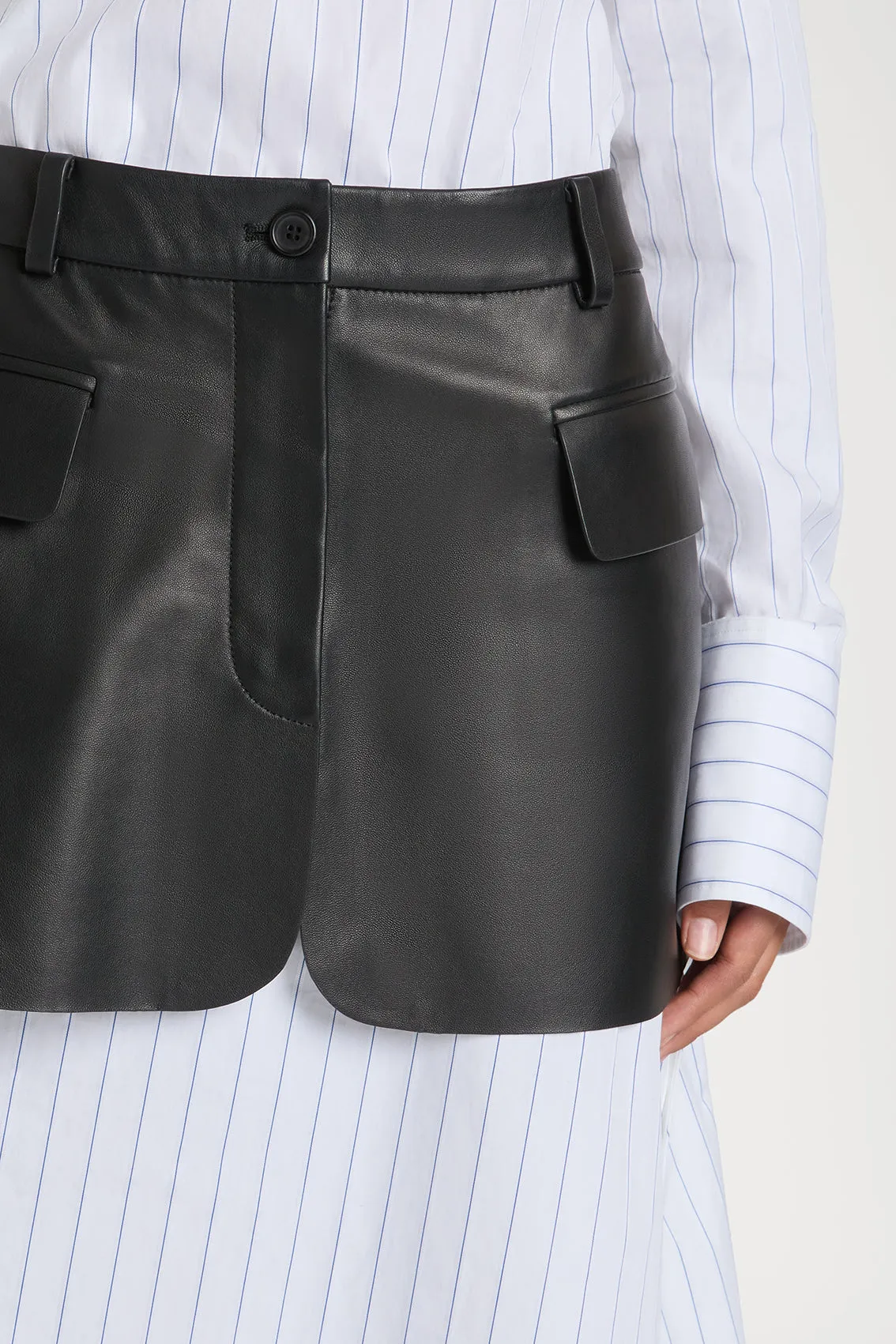 SLEEK ZIP LEATHER SKIRT sold by Ports 1961 product image thumbnail 4