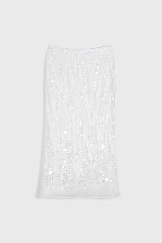 SHIMMERING WHITE DELIGHT SKIRT made by Ports 1961