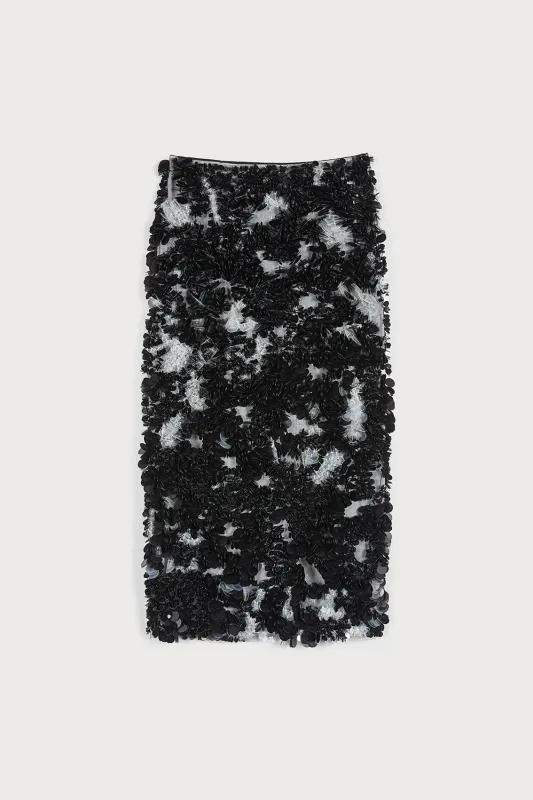 MONOCHROME SEQUIN SKIRT made by Ports 1961