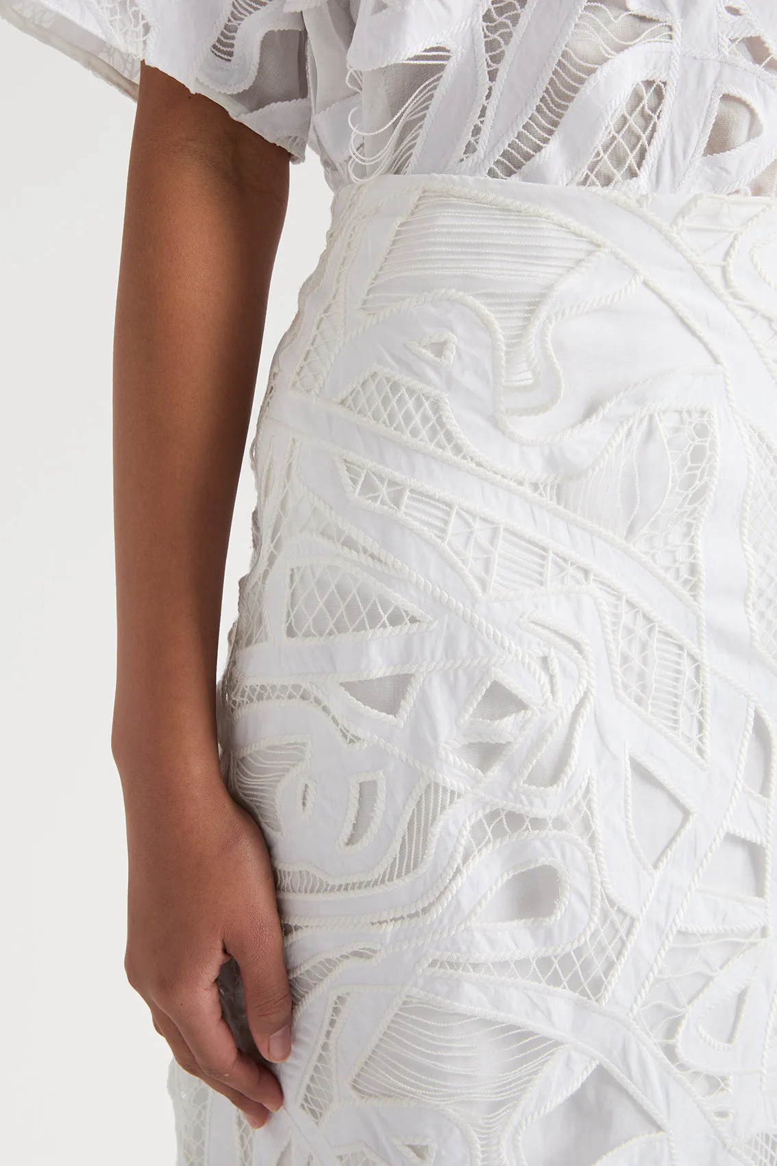 WEAVING INSPIRED LACE SKIRT sold by Ports 1961 product image thumbnail 3