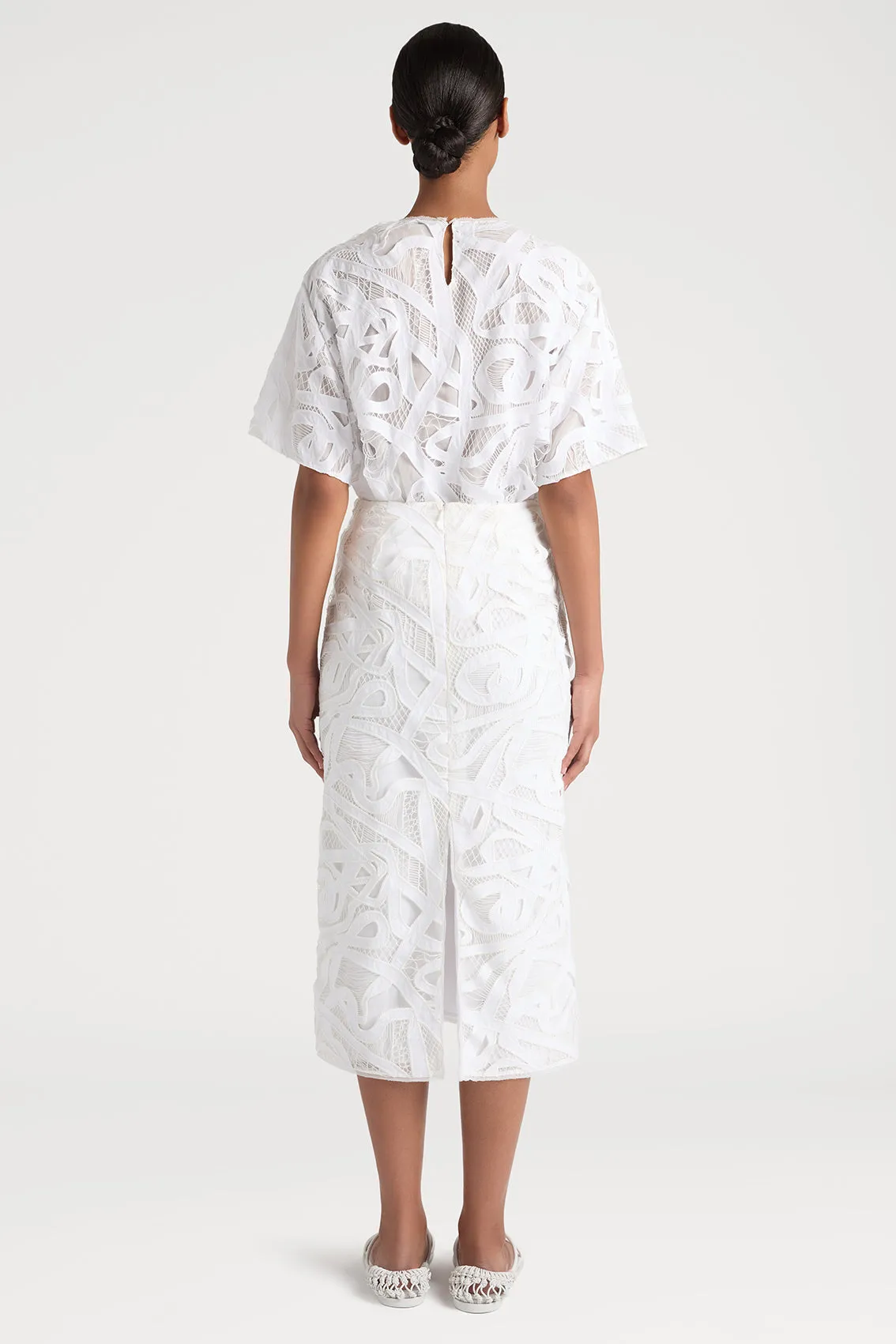 WEAVING INSPIRED LACE SKIRT sold by Ports 1961 product image thumbnail 4