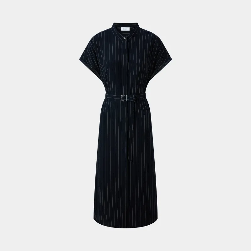 CHIC NAVY STRIPE SHIRT DRESS, EFFORTLESSLY STYLISH FOR EVERY OCCASION sold by Ports 1961