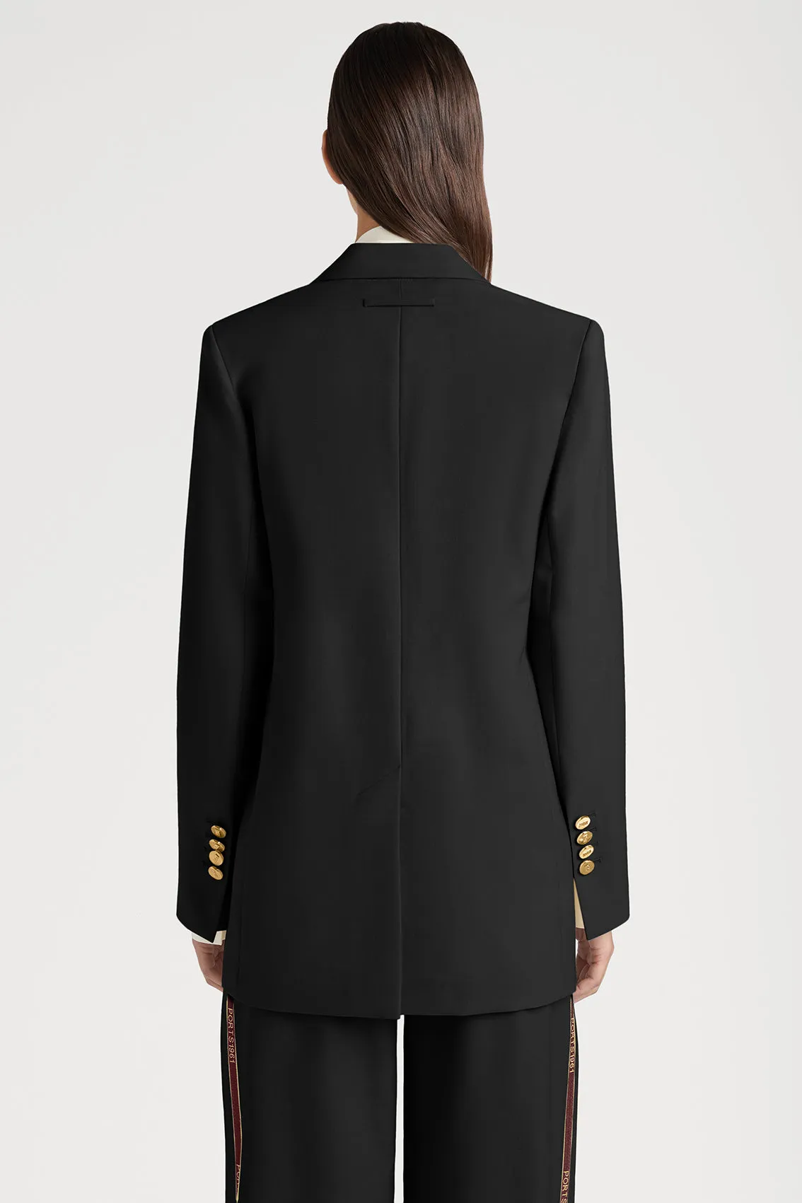 TIMELESS EVERYDAY SINGLE-BUTTON BLAZER IN BLACK sold by Ports 1961 product image thumbnail 3