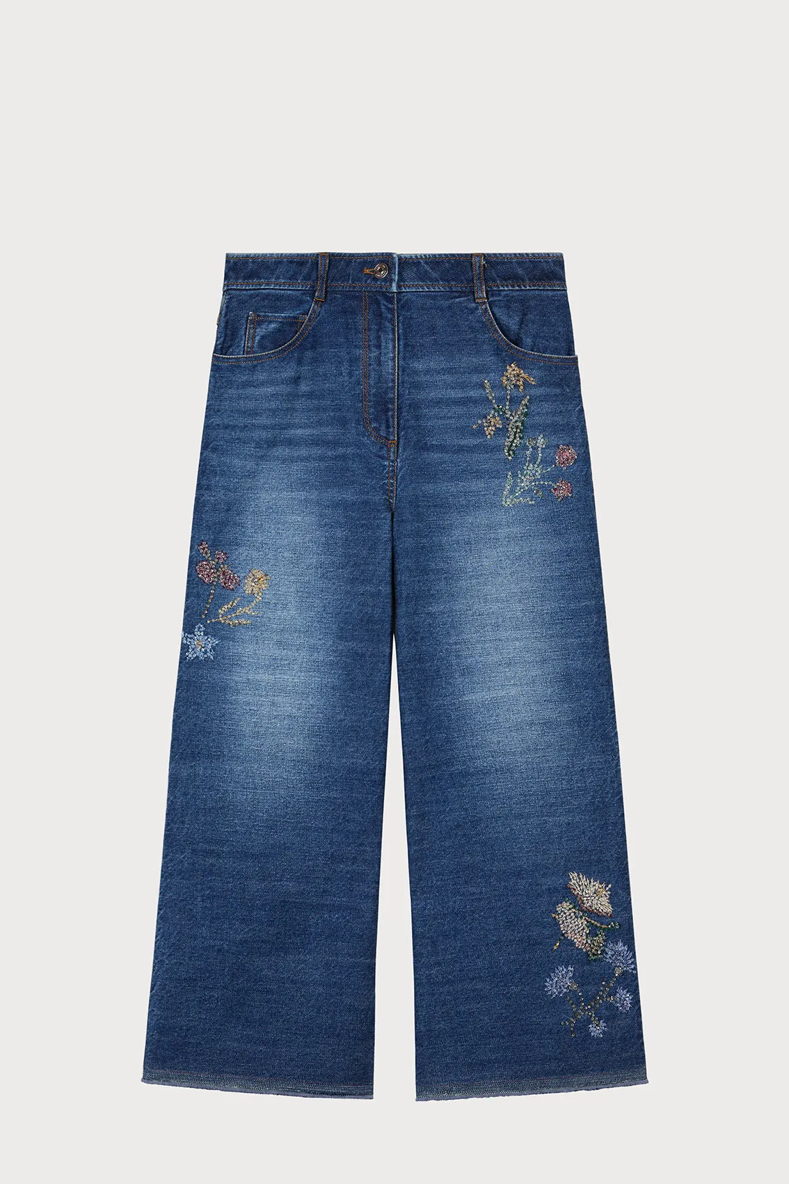 FLORAL FANTASY DENIM JEANS sold by Ports 1961