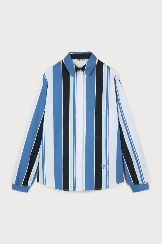 CHIC ROME-INSPIRED BLUE STRIPED SHIRT made by Ports 1961