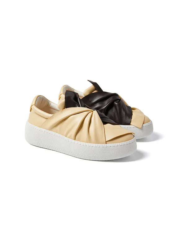BI-Color, Brown & Cream Platform Iconic Bee Sneaker sold by Ports 1961