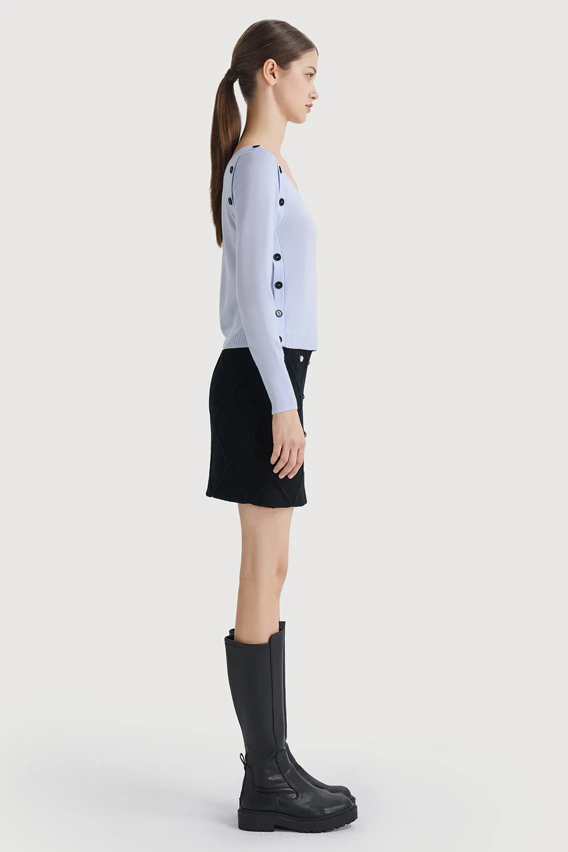 COZY KNITWEAR WITH CONTRAST BUTTONS sold by Ports 1961 product image thumbnail 3