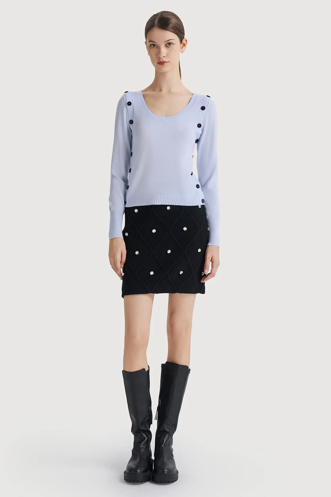 COZY KNITWEAR WITH CONTRAST BUTTONS sold by Ports 1961 product image thumbnail 2