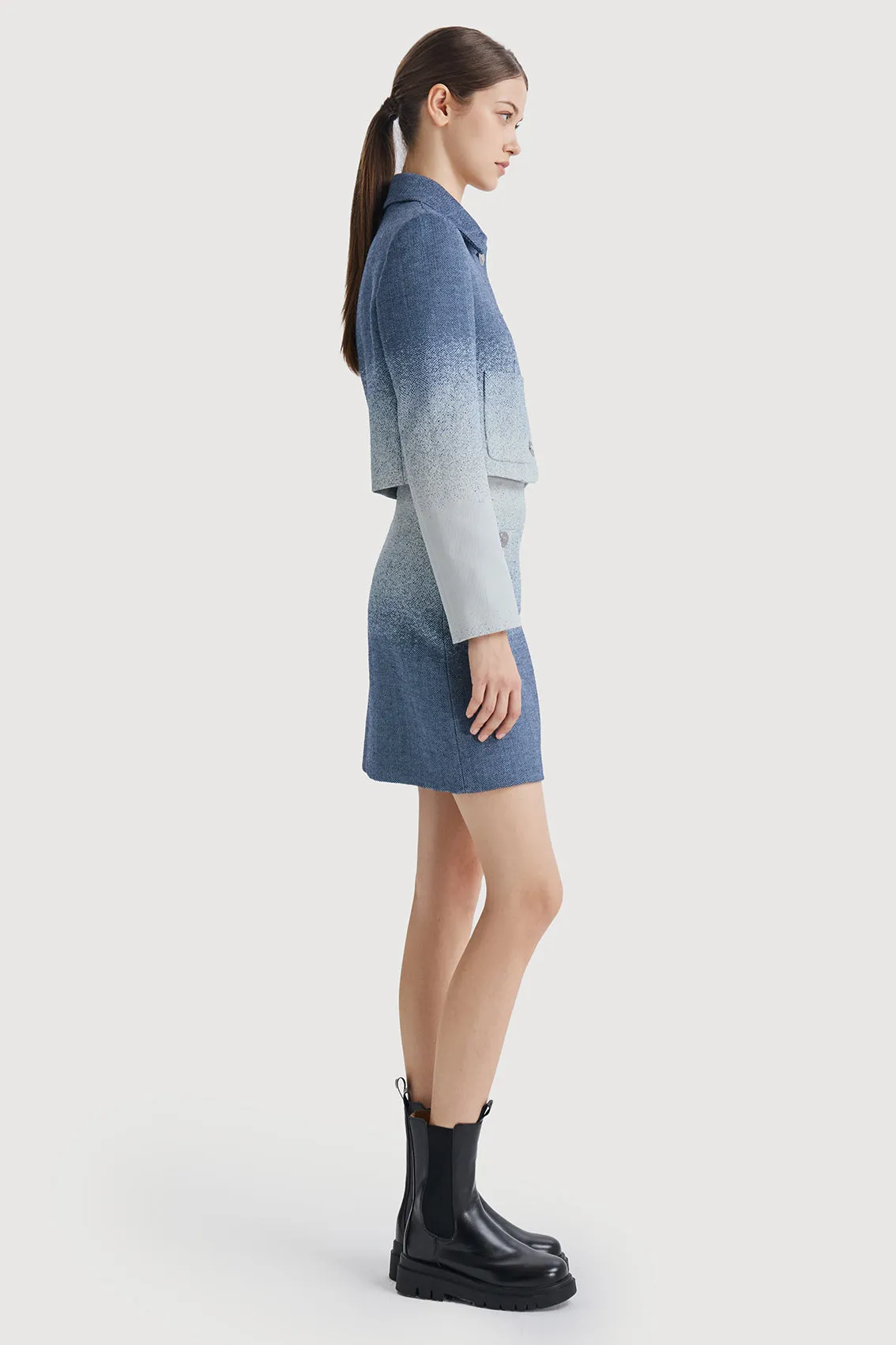 WOOL GRADIENT COLOR SKIRT sold by Ports 1961 product image thumbnail 3