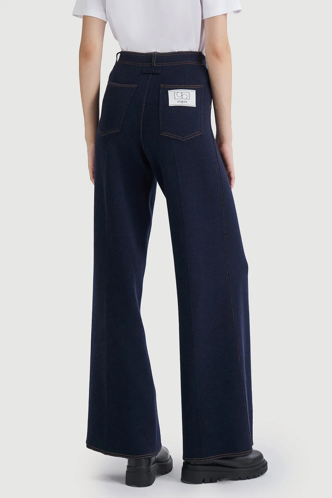 OPULENT VISCOSE-WOOL KNITTED TROUSERS sold by Ports 1961 product image thumbnail 4