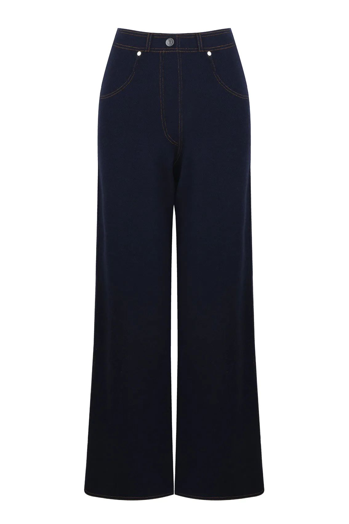OPULENT VISCOSE-WOOL KNITTED TROUSERS sold by Ports 1961