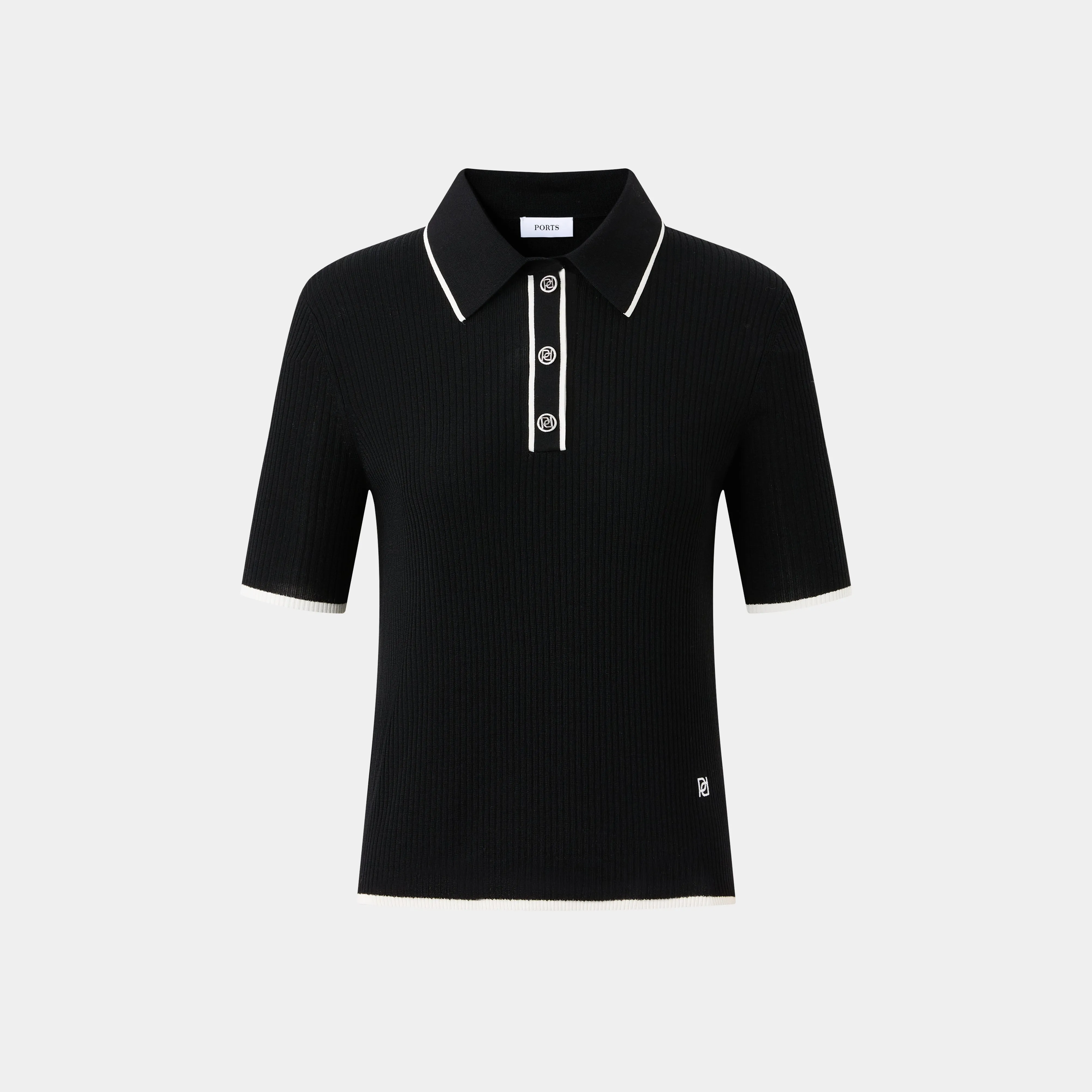 SILK CASHMERE CONTRAST POLO KNITWEAR sold by Ports 1961 product image thumbnail 5