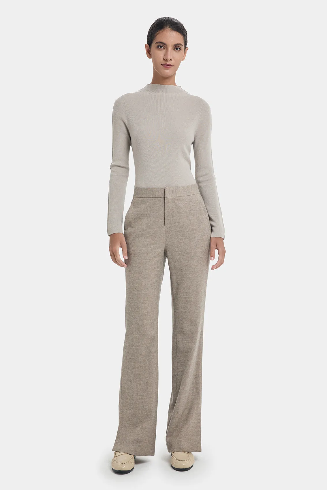 WOOL CASHMERE CLASSIC TROUSERS WITH SLITS sold by Ports 1961