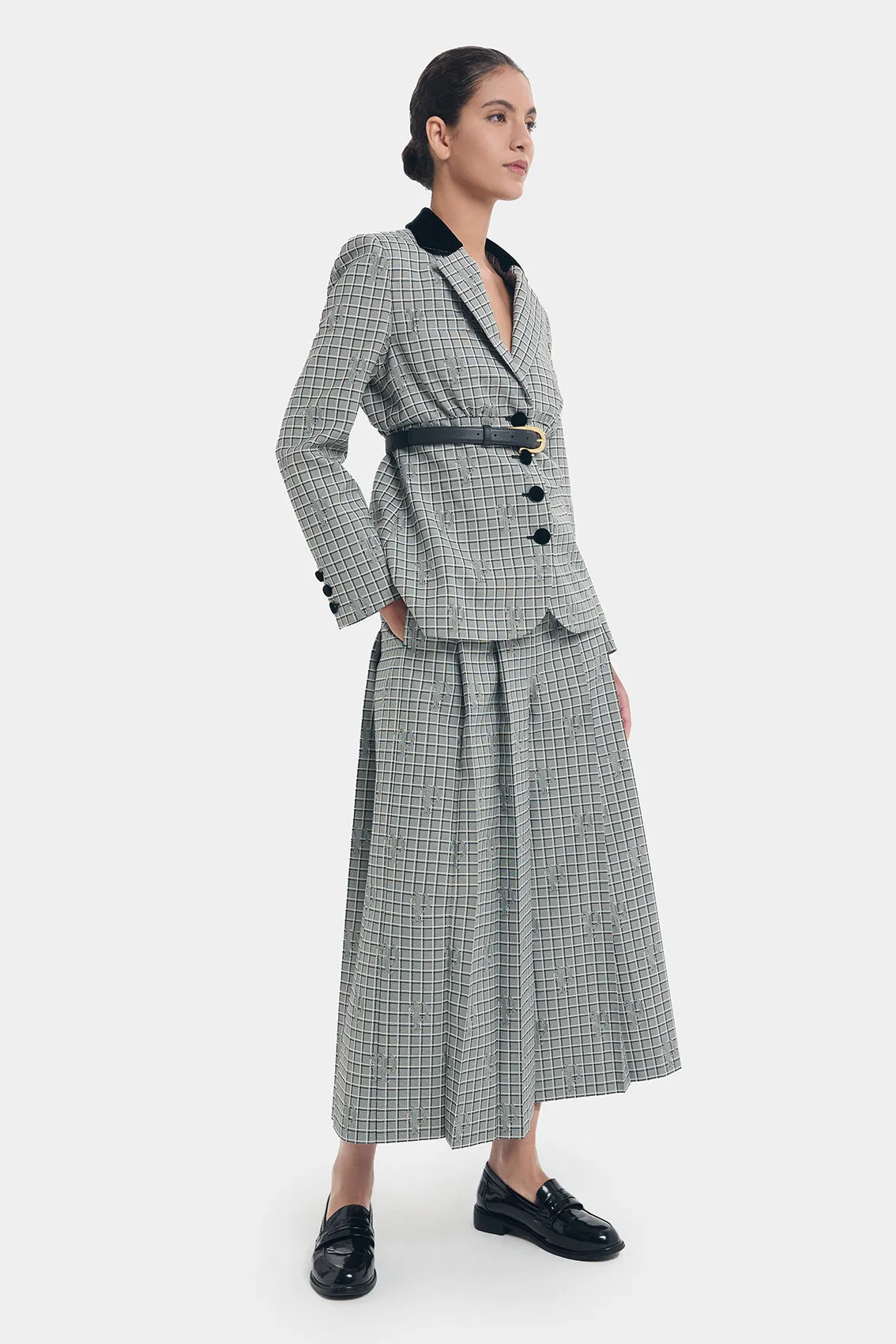 ELEGANCE CHECK BLAZER sold by Ports 1961 product image thumbnail 3