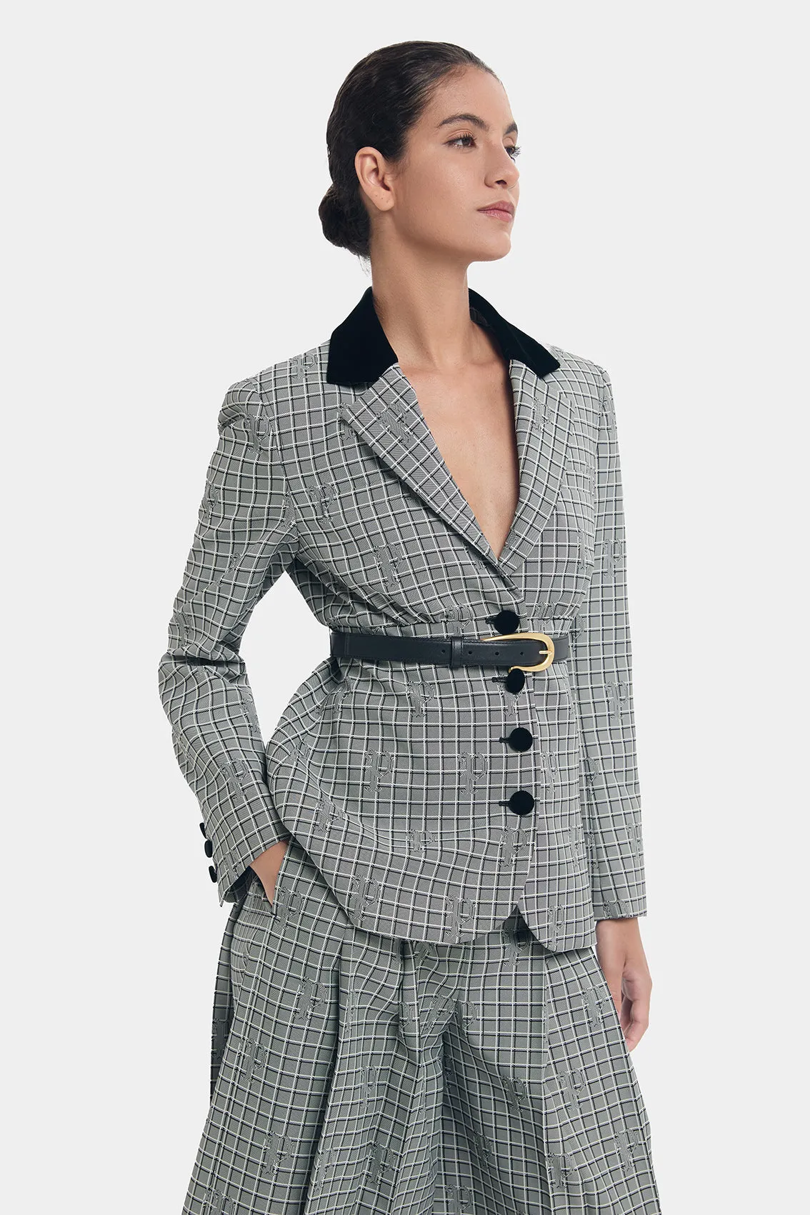 ELEGANCE CHECK BLAZER sold by Ports 1961 product image thumbnail 2