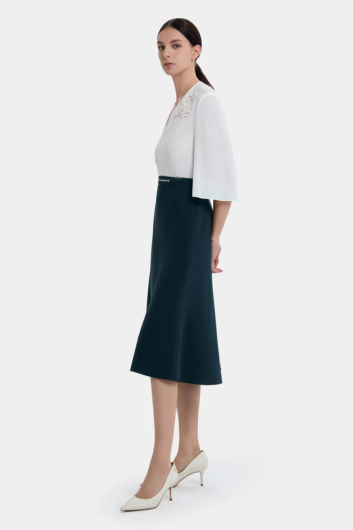 ELEGANCE BALSAM GREEN SKIRT sold by Ports 1961 product image thumbnail 2