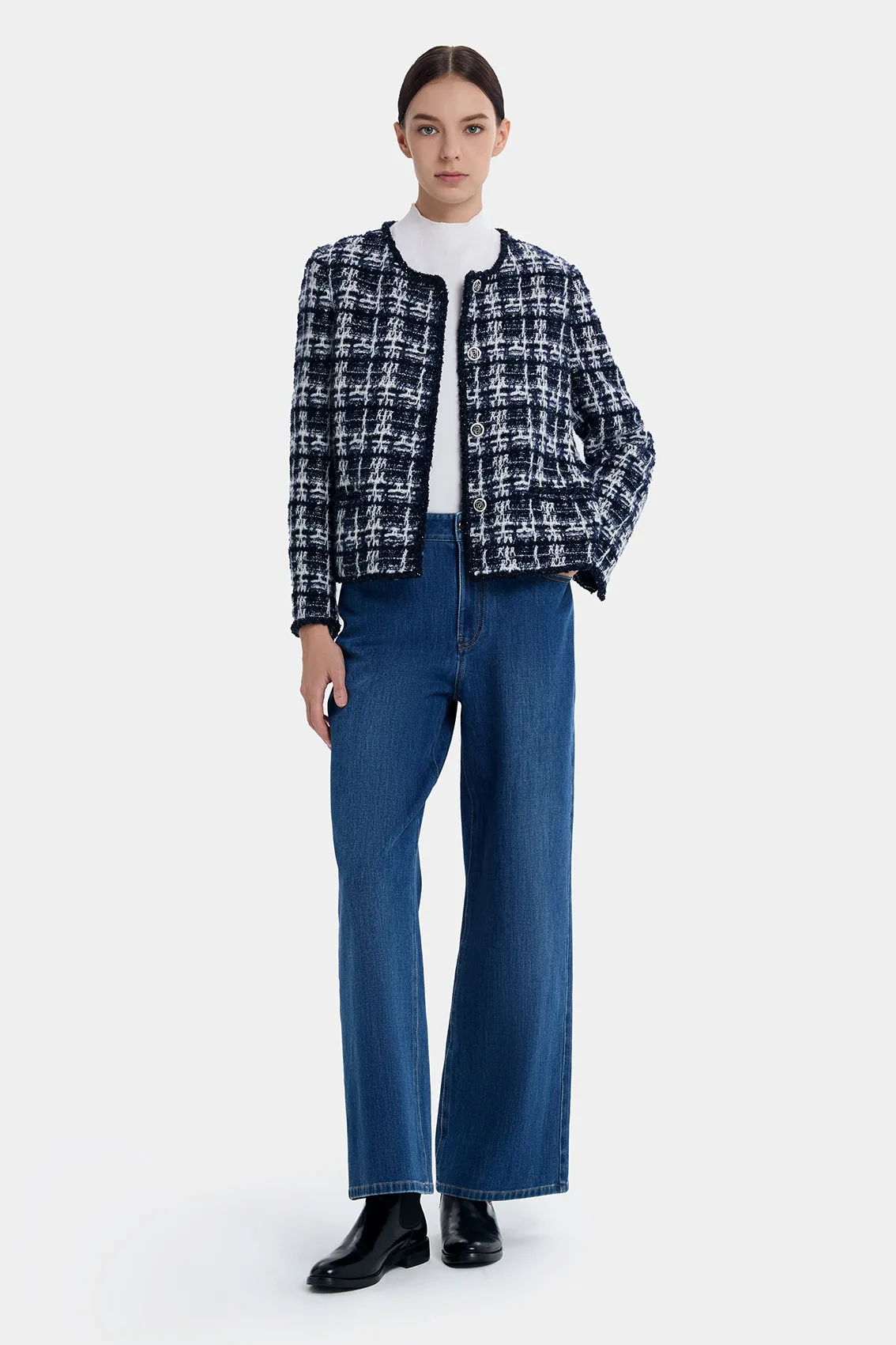 CASHMERE ALPACA BLENDED TWEED JACKET sold by Ports 1961