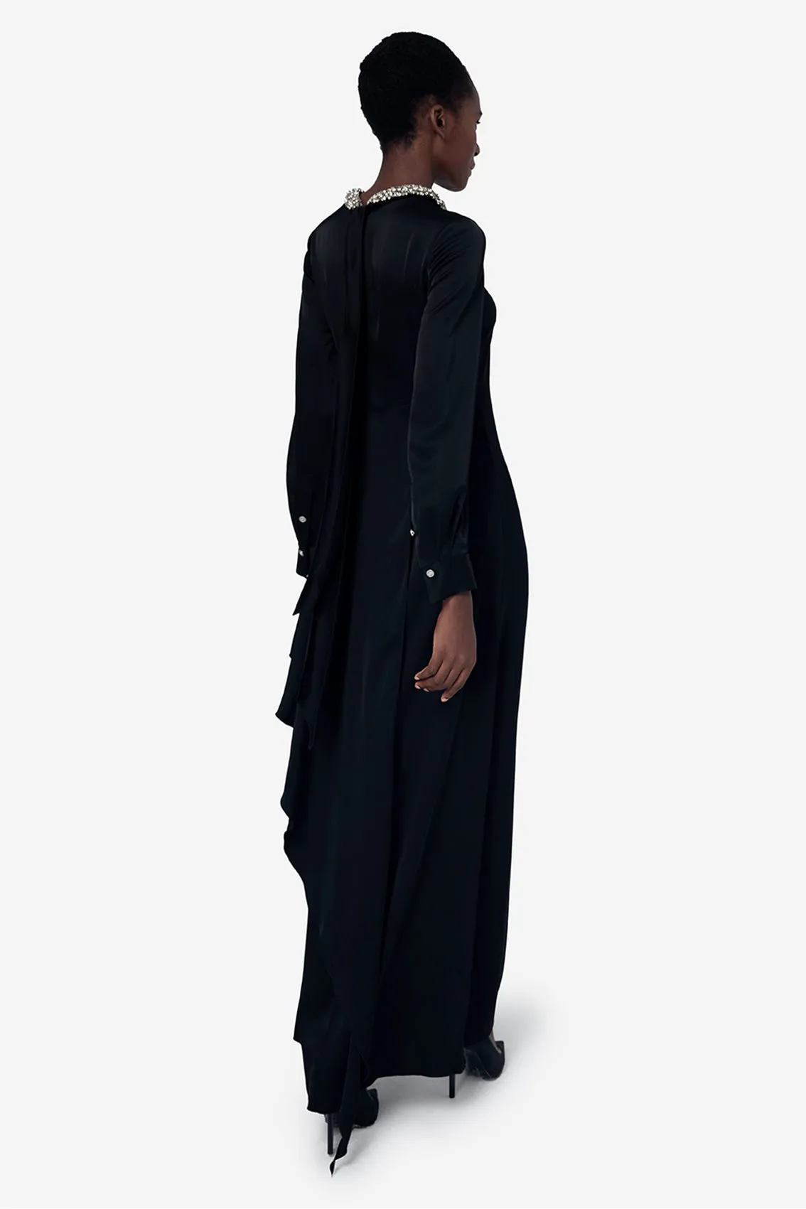 BLACK CRYSTAL NECKLACE GOWN sold by Ports 1961 product image thumbnail 3