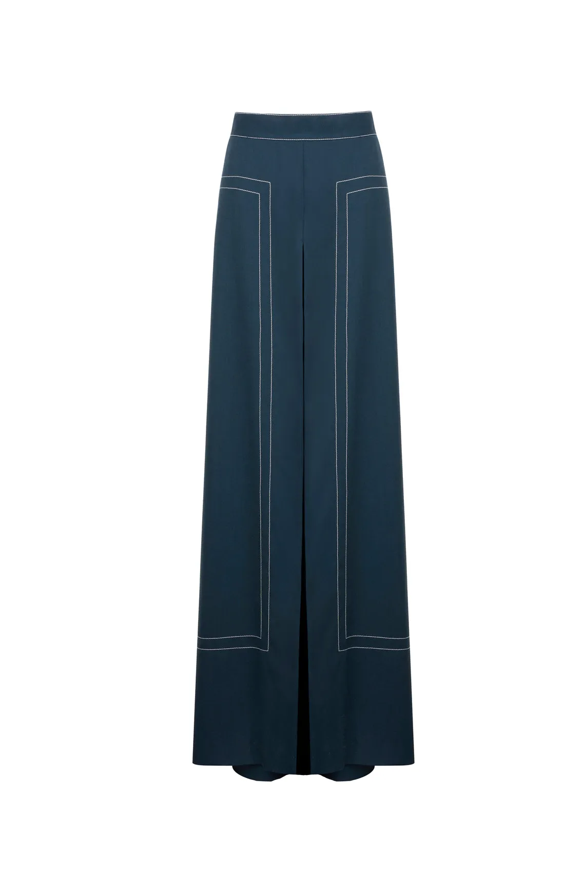 NAVY WHITE STITCHING TROUSERS sold by Ports 1961