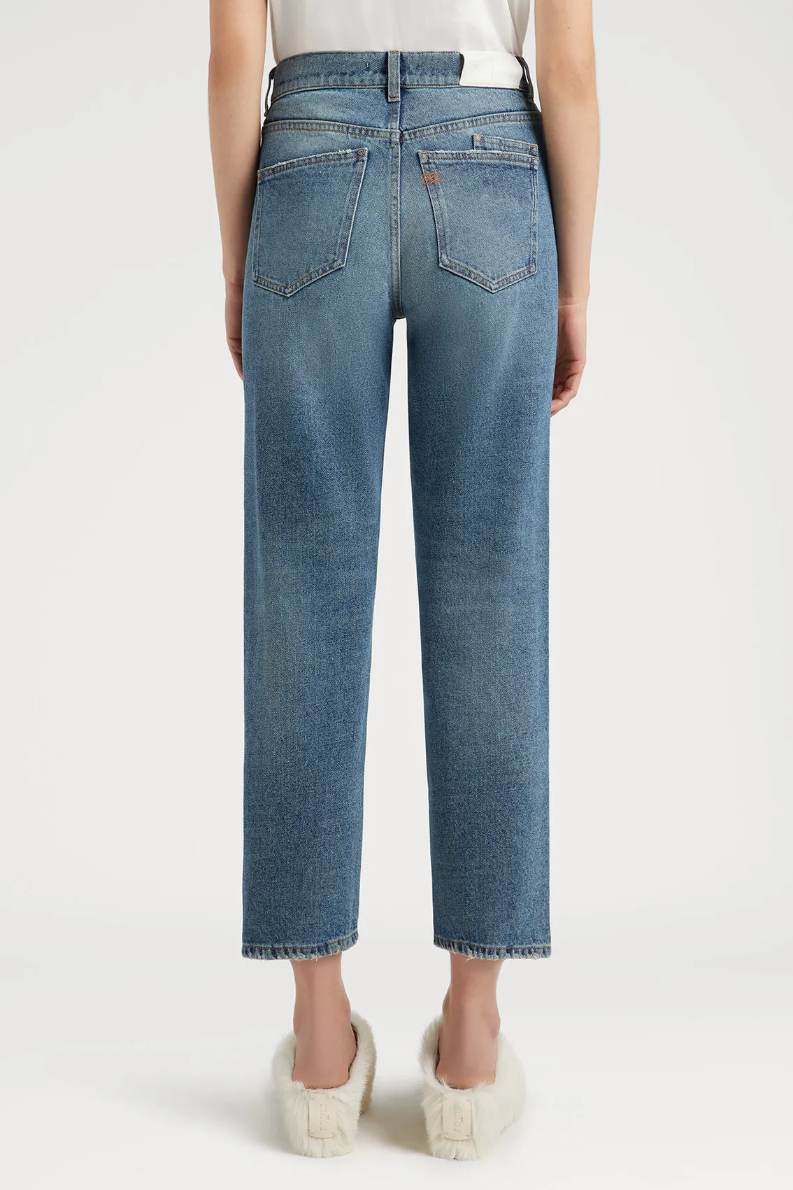 BOYFRIEND DENIM TROUSERS WITH LOGO BUCKLE sold by Ports 1961 product image thumbnail 3