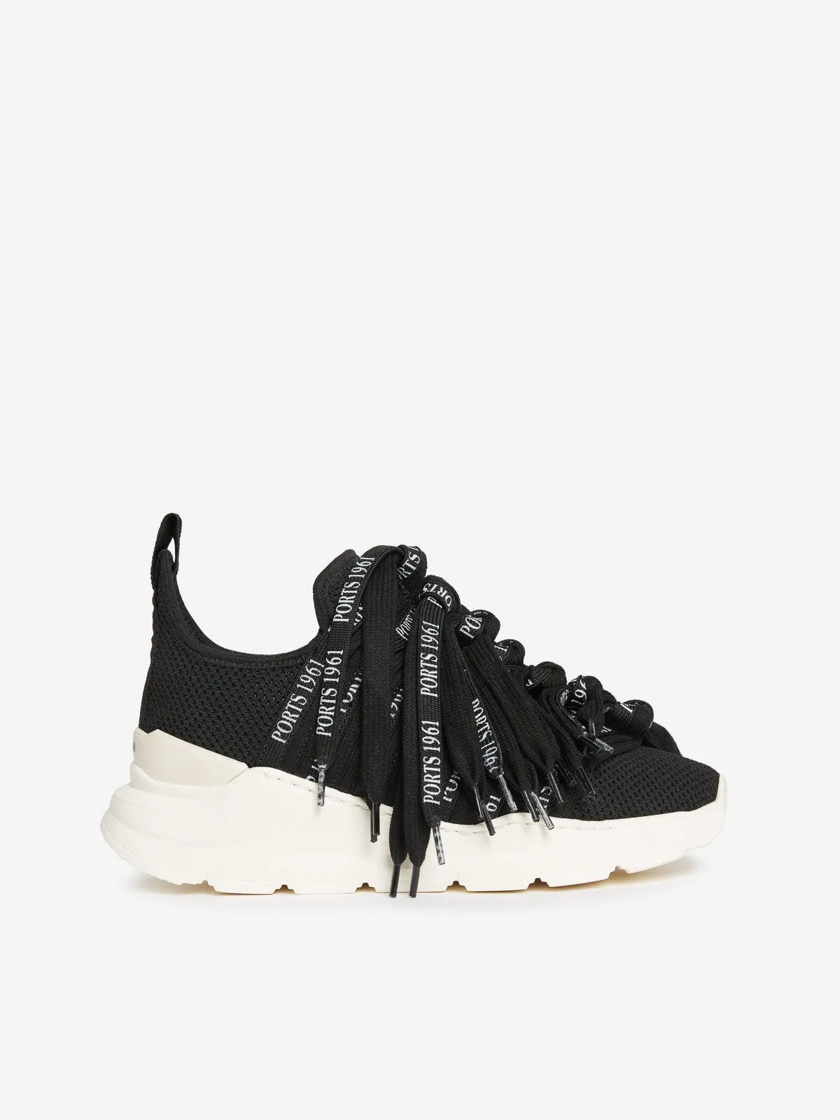 LACE42 SNEAKERS IN LOGO BLACK sold by Ports 1961