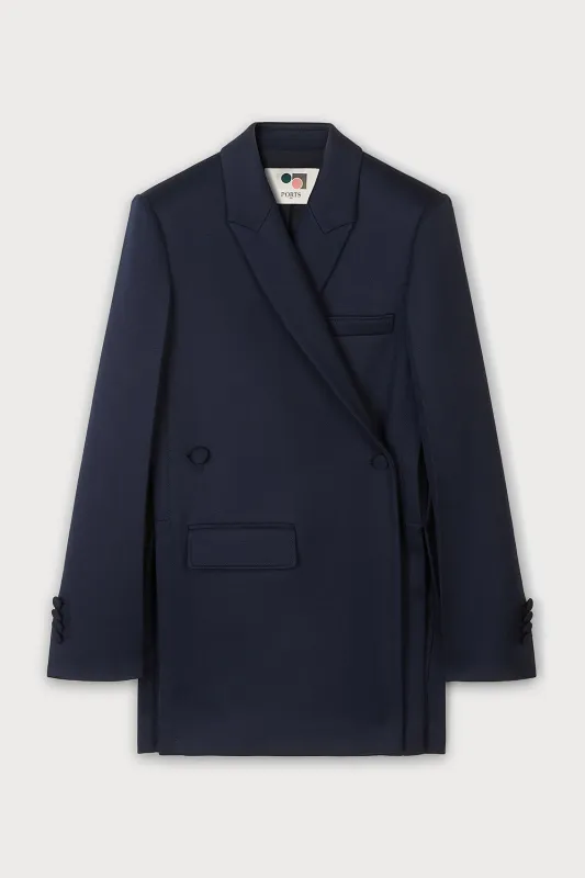 NAVY TAILORED DOUBLE-BREASTED BLAZER sold by Ports 1961