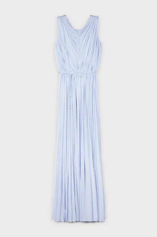 BLUE PLEATED MAXI DRESS sold by Ports 1961